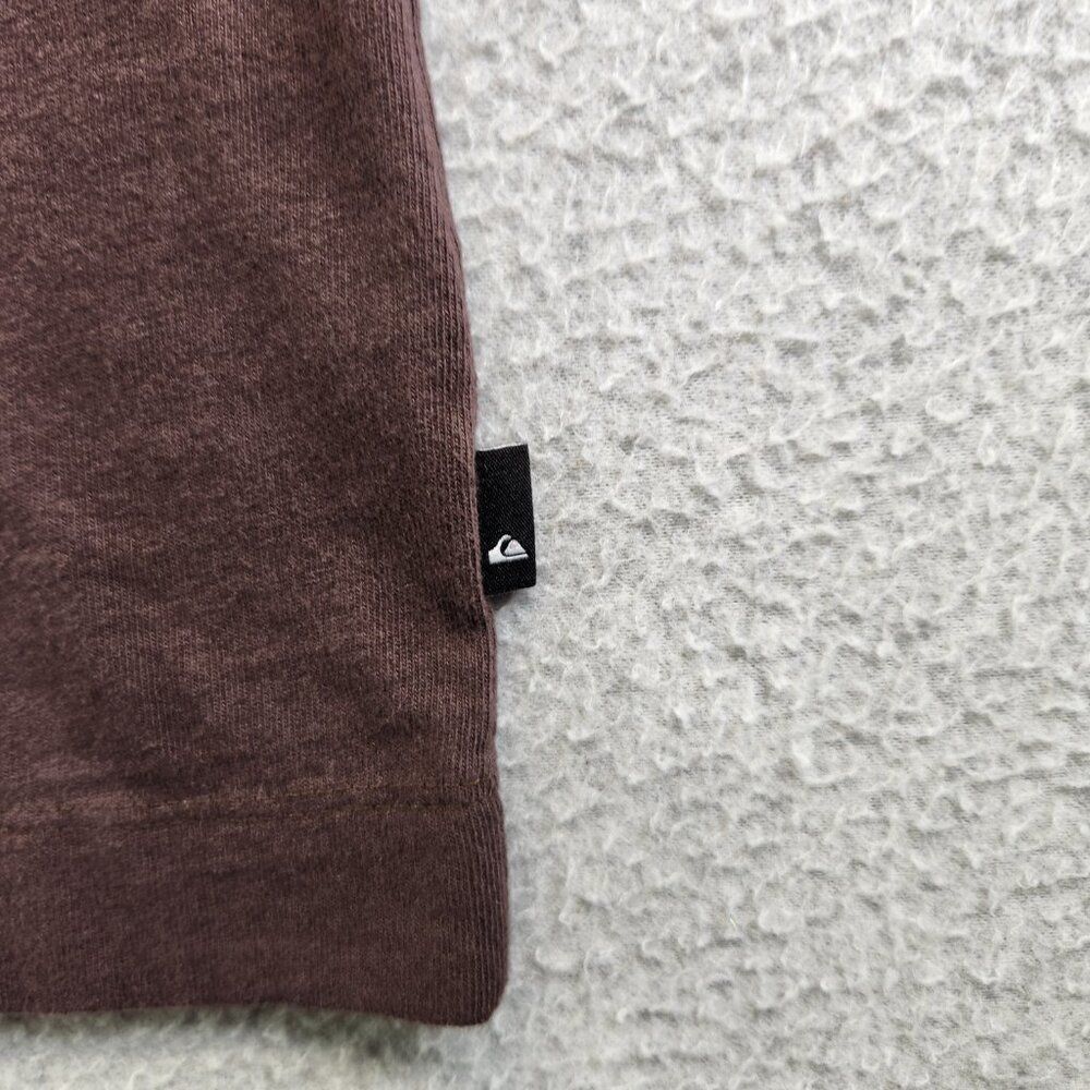 Quiksilver T Shirt Womens L Brown Skull Flowers Standard Crop Fit Tee Top - Picture 4 of 12